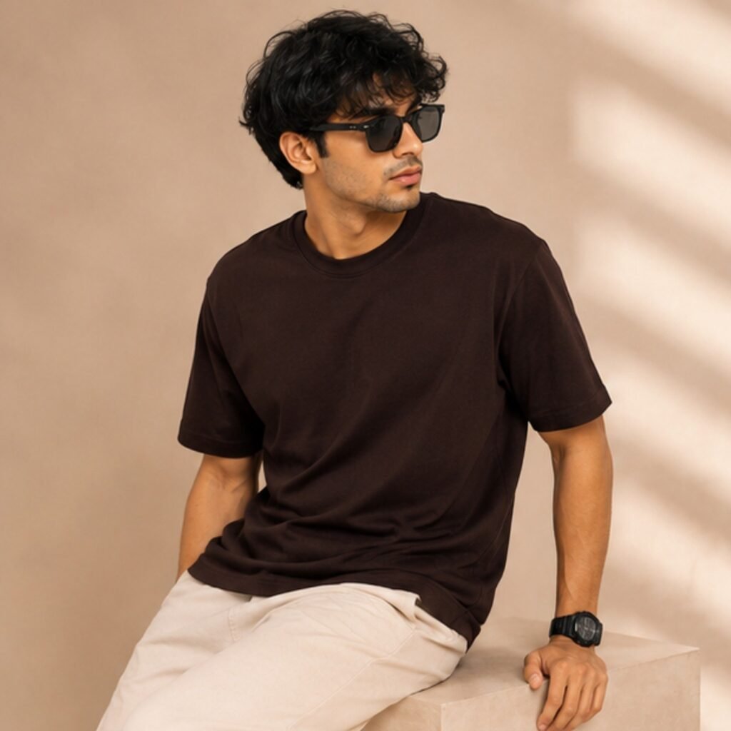 brown tshirt